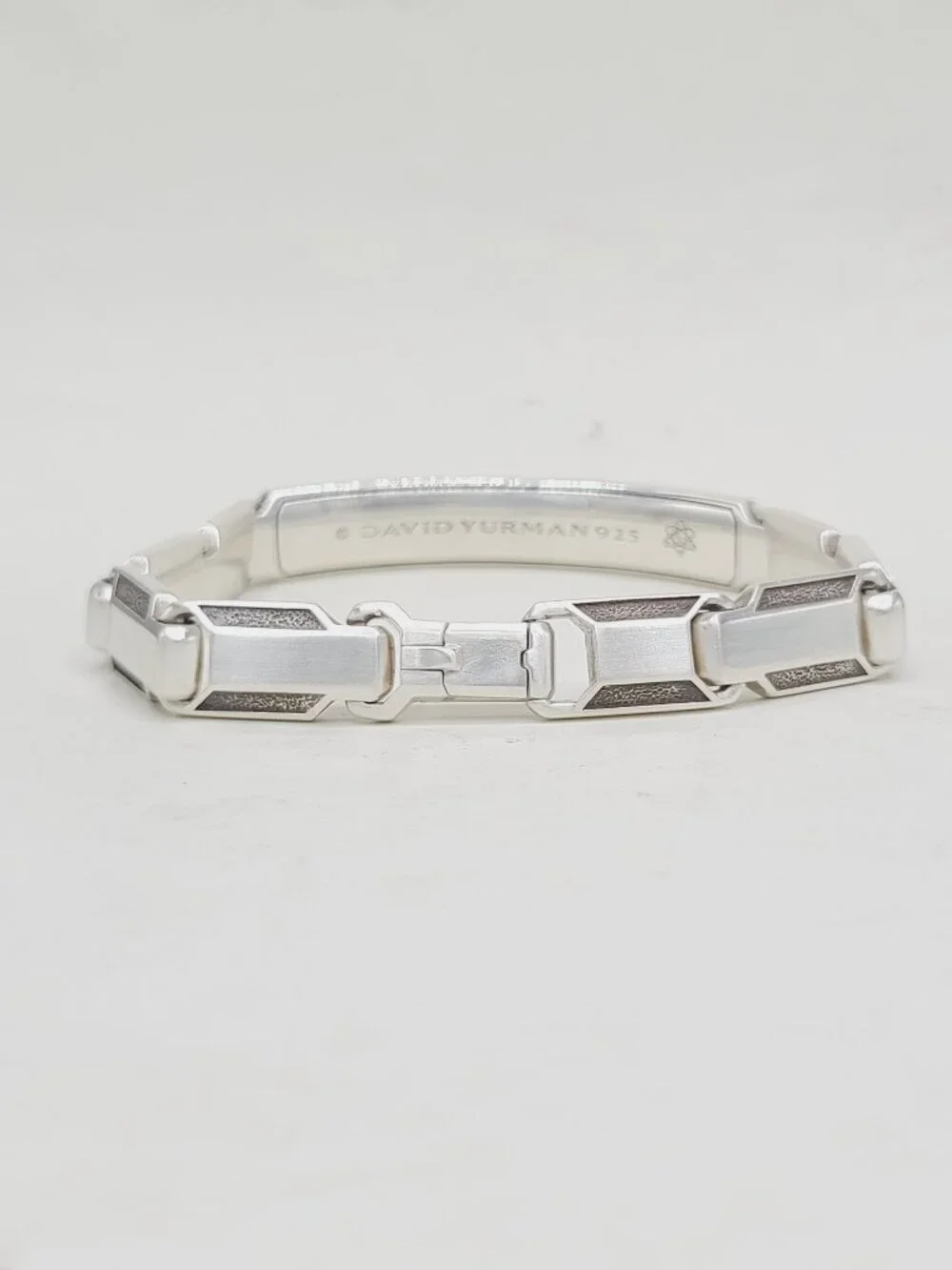 David Yurman Fused ID Bracelet in Sterling Silver w/ Meteorite - RARE